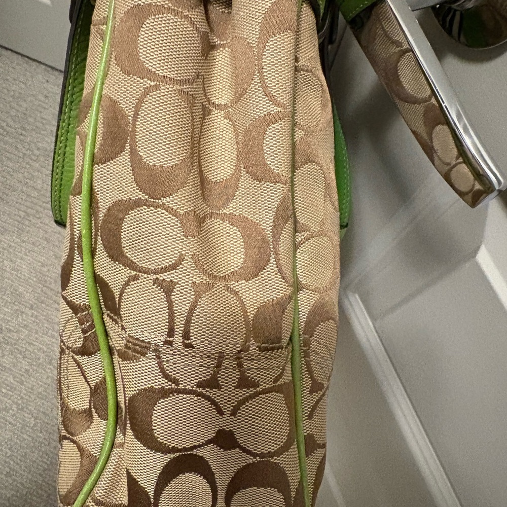 Coach Hampton Nancy Signature Shoulder Bag - Picture 11 of 12